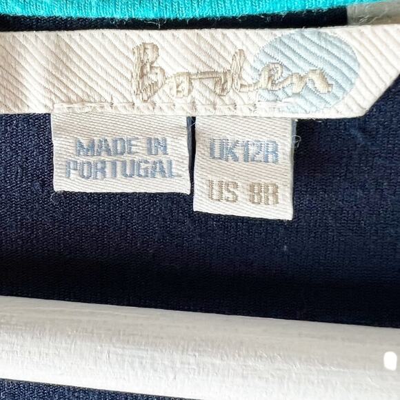 Boden Navy Floral Print scoop neck jersey dress 8 - Picture 5 of 6